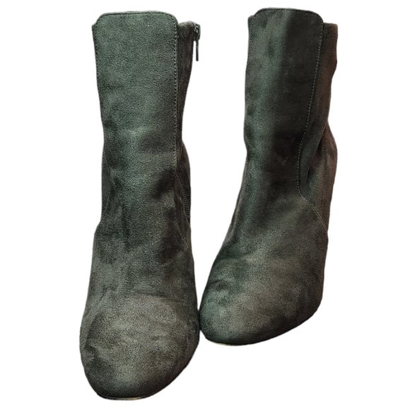 ALDO Army / Olive Green Ankle Length Block Heel Sock Boots / Booties 8.5 - Picture 3 of 9